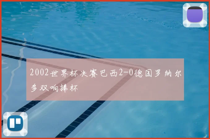 2002世界杯决赛巴西2-0德国罗纳尔多双响捧杯