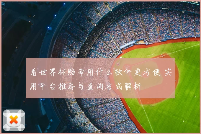 看世界杯赔率用什么软件更方便 实用平台推荐与查询方式解析